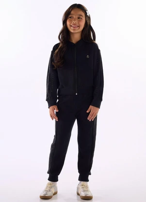 Quimby - Conjunto Jaqueta Calça Moletom Preto - QUIMBY