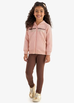 Rovi Kids - Conjunto Jaqueta Capuz e Legging Rosa - ROVI KIDS