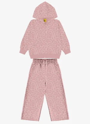 Rovi Kids - Conjunto Jaqueta com Calça Feminino Rosa - ROVI KIDS
