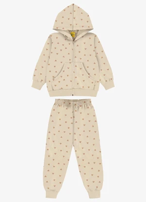 Rovi Kids - Conjunto Jaqueta com Calça Molecotton Bege - ROVI KIDS