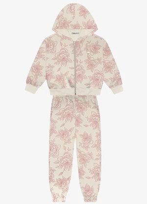 Trick Nick - Conjunto Jaqueta com Capuz e Calça Bege - TRICK NICK