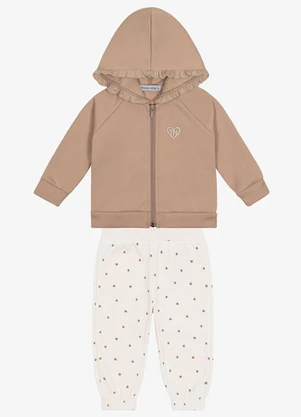 Trick Nick - Conjunto Jaqueta com Capuz e Calca Marrom - TRICK NICK