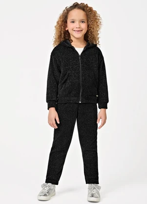 Trick Nick - Conjunto Jaqueta com Capuz e CalçaPreto - TRICK NICK