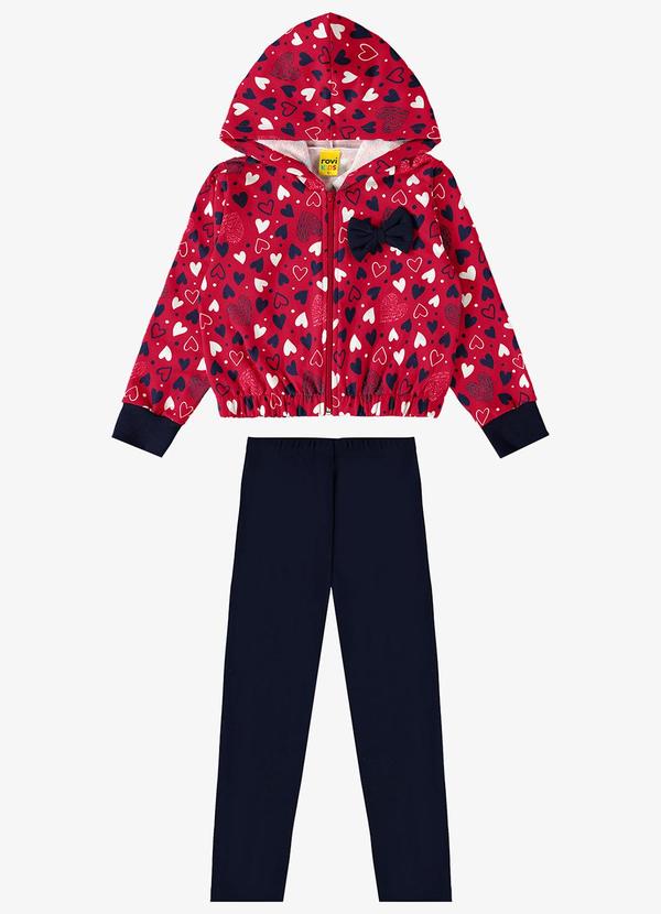 Rovi Kids - Conjunto Jaqueta com Capuz e Calça Vermelho 3