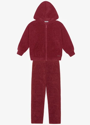 Trick Nick - Conjunto Jaqueta com Capuz e CalçaVermelho - TRICK NICK