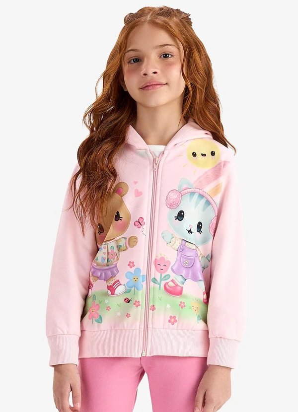 Rovi Kids - Conjunto Jaqueta com Capuz e Legging Rosa 3