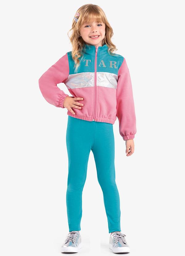 Rovi Kids - Conjunto Jaqueta com Legging Star Azul