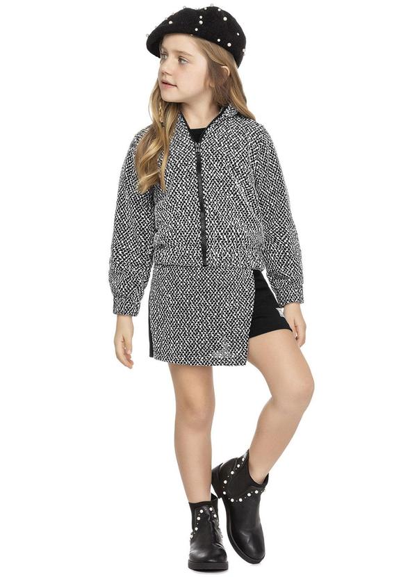 Trick Nick - Conjunto Jaqueta com Shorts Saia Preto