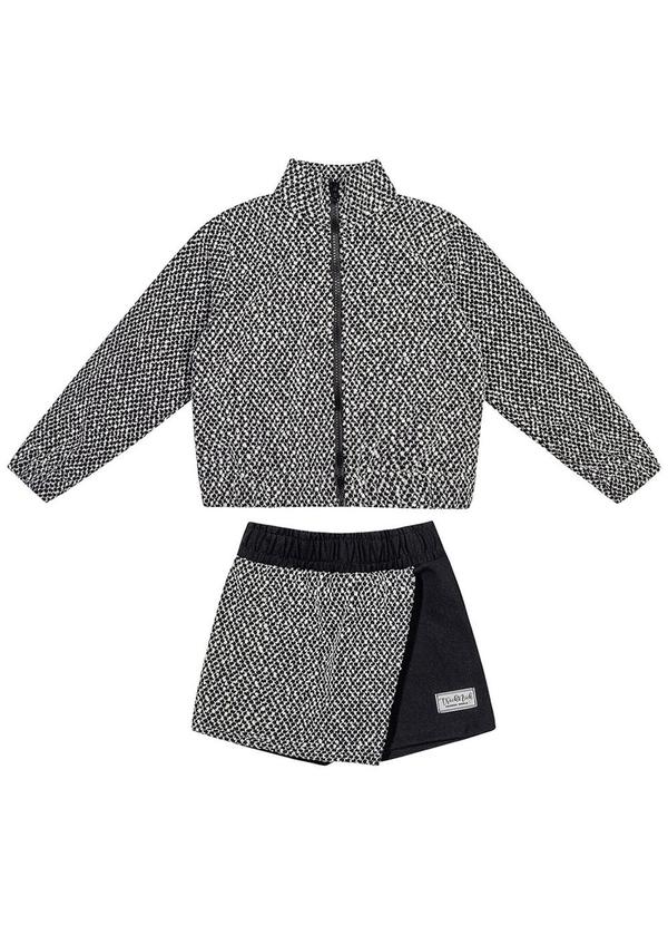Trick Nick - Conjunto Jaqueta com Shorts Saia Preto 3