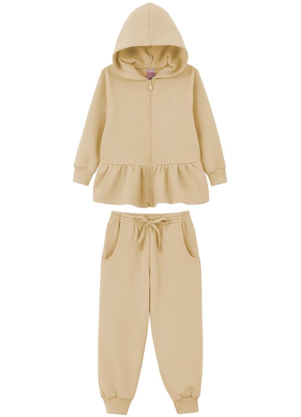Lik Kids - Conjunto Jaqueta e Calça 2 Cabos Bege