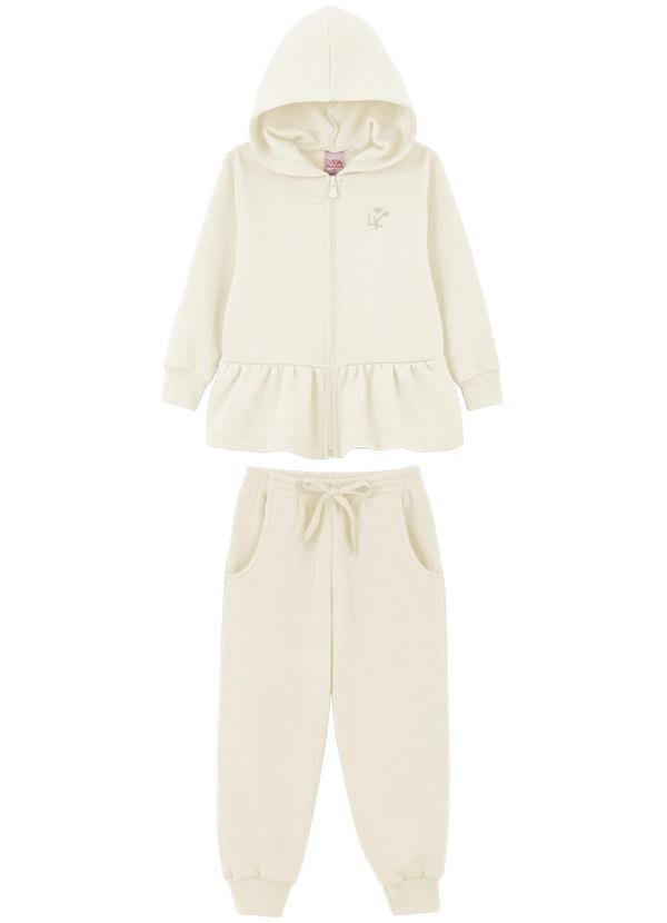 Lik Kids - Conjunto Jaqueta e Calça 2 Cabos Off White