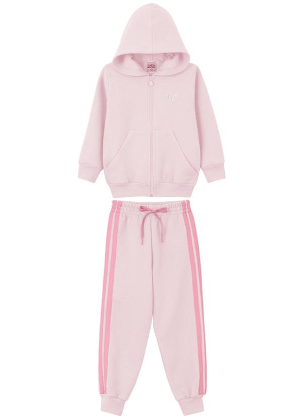 Lik Kids - Conjunto Jaqueta e Calça 2 Cabos Rosa
