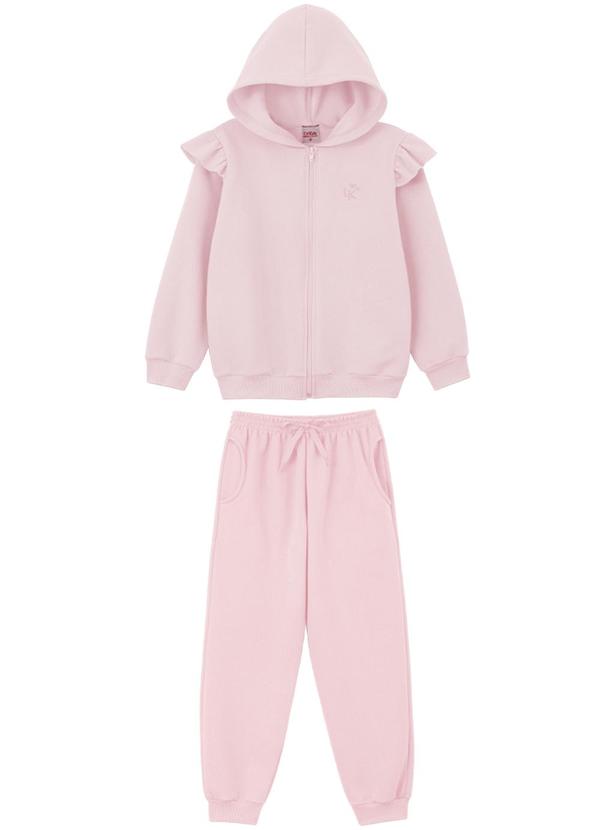 Lik Kids - Conjunto Jaqueta e Calça 2 Cabos Rosa