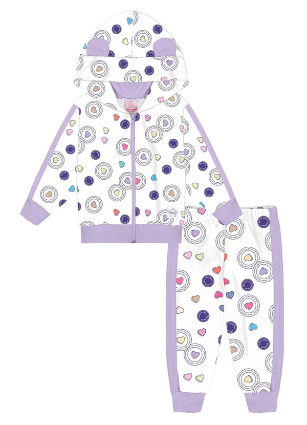 Abrange - Conjunto Jaqueta e Calça Baby Bege