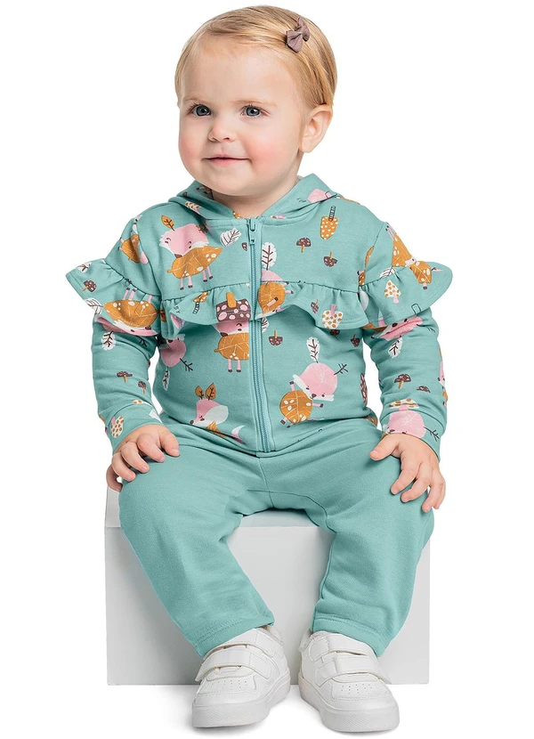 Quimby - Conjunto Jaqueta e Calça Bebê Azul