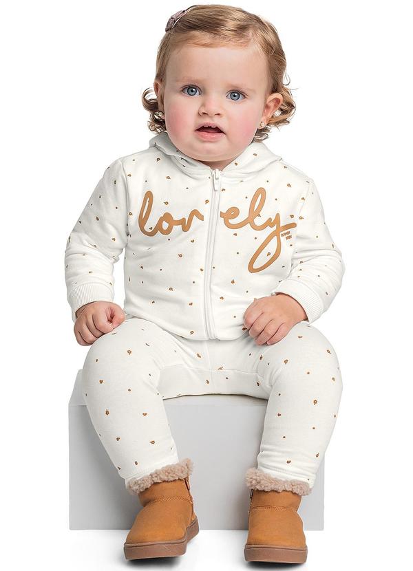 Quimby - Conjunto Jaqueta e Calça Bebê Bege