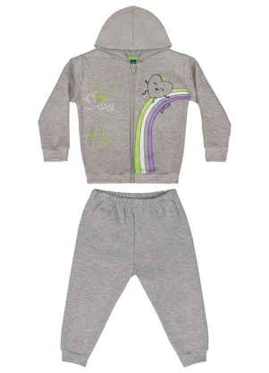 Bee Loop - Conjunto Jaqueta e Calça Bebê Cinza - BEE LOOP