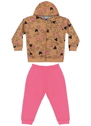 Bee Loop - Conjunto Jaqueta e Calça Bebê Marrom - BEE LOOP