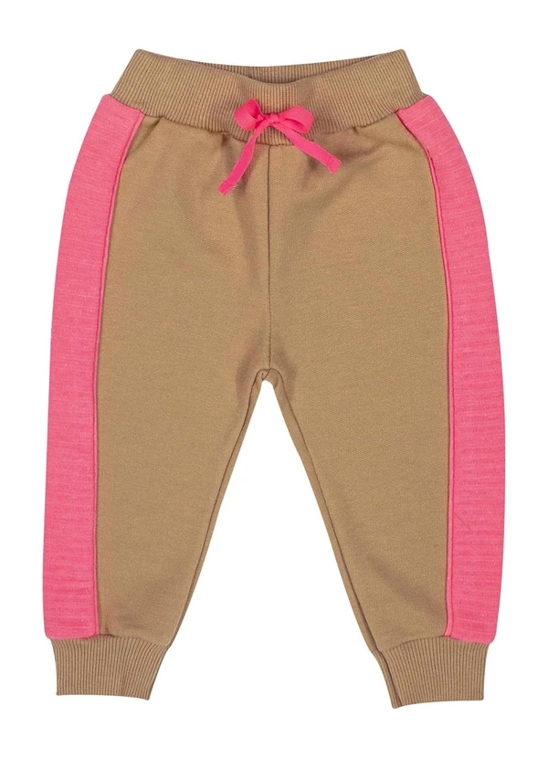 Quimby - Conjunto Jaqueta e Calça Bebê Menina Marrom