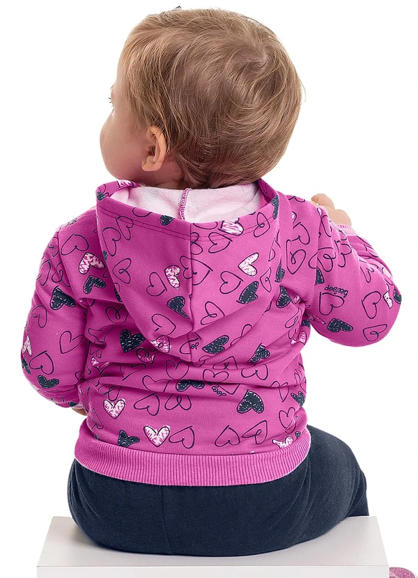 Bee Loop - Conjunto Jaqueta e Calça Bebê Menina Roxo 2