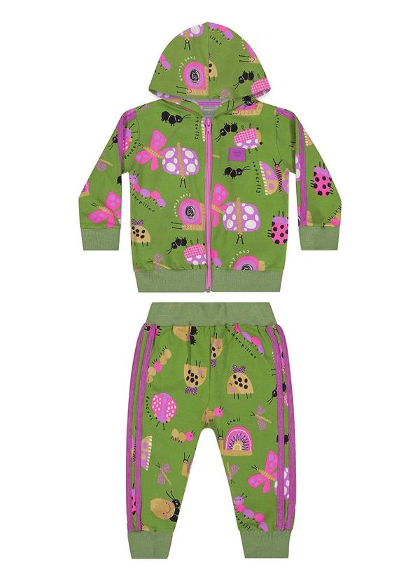 Quimby - Conjunto Jaqueta e Calça Bebê Menina Verde
