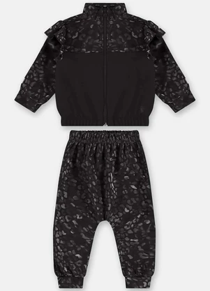 Up Baby - Conjunto Jaqueta e Calça Bebê Preto - UP BABY