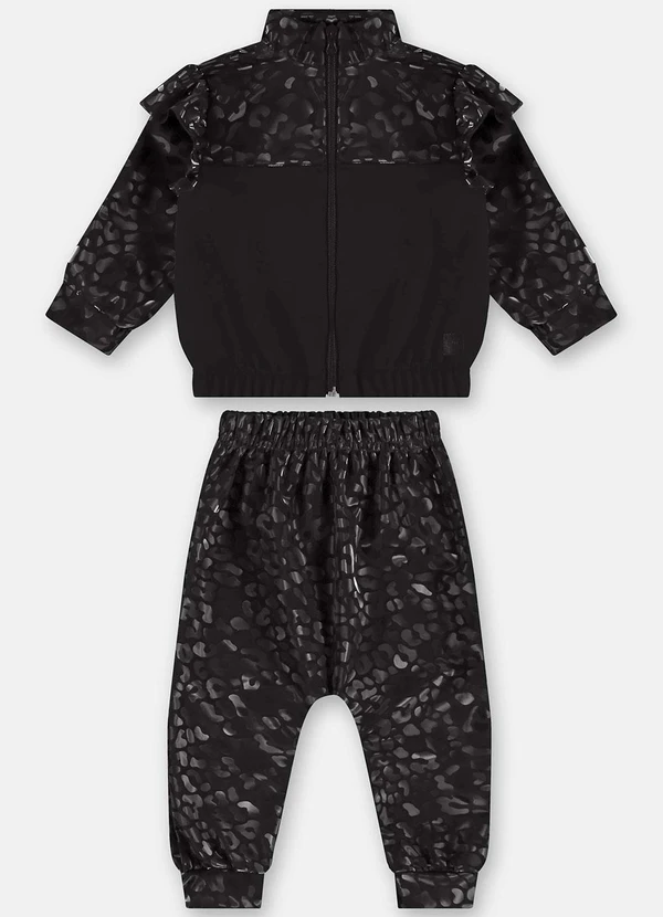 Up Baby - Conjunto Jaqueta e Calça Bebê Preto