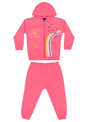 Bee Loop - Conjunto Jaqueta e Calça Bebê Rosa - BEE LOOP