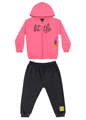 Bee Loop - Conjunto Jaqueta e Calça Bebê Rosa - BEE LOOP