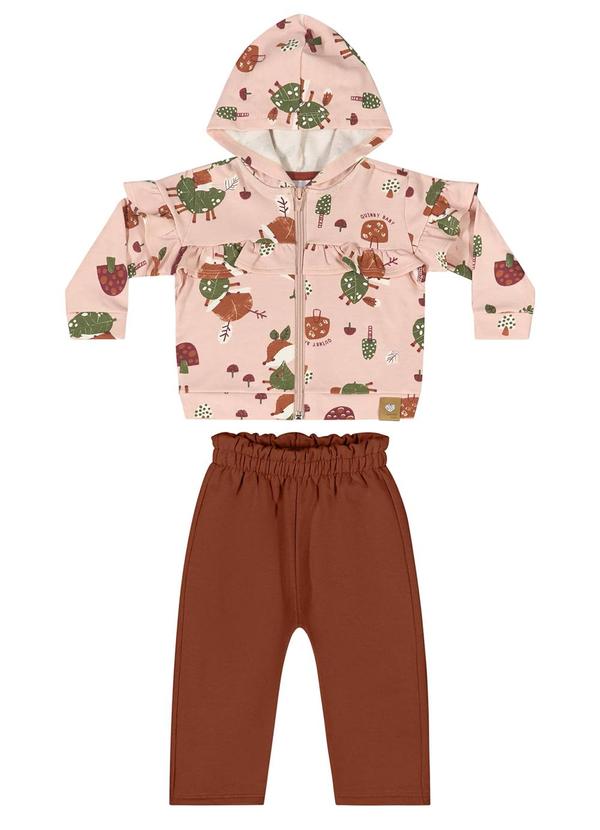 Quimby - Conjunto Jaqueta e Calça Bebê Rosa