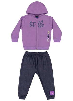 Bee Loop - Conjunto Jaqueta e Calça Bebê Roxo - BEE LOOP