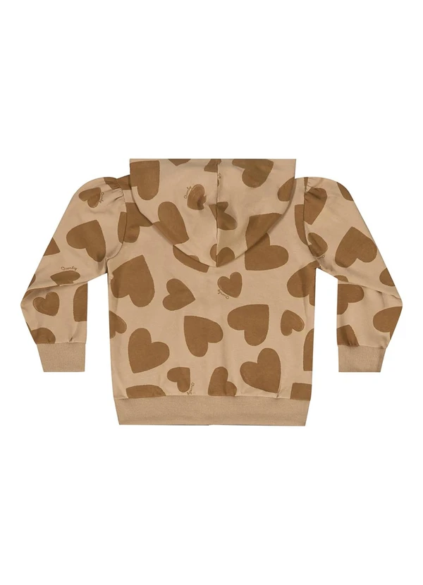 Quimby - Conjunto Jaqueta e Calça Corações Marrom 5