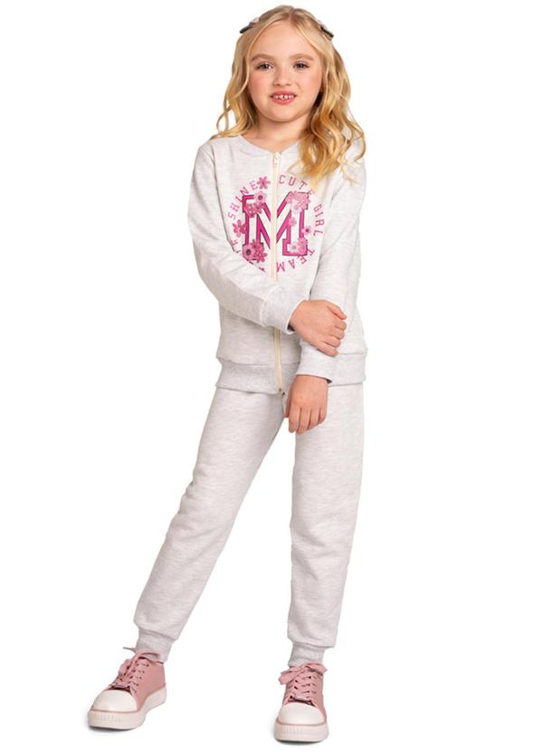 Marlan - Conjunto Jaqueta e Calça em Moletom Cinza