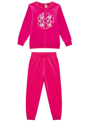 Marlan - Conjunto Jaqueta e Calça em Moletom Felpado Rosa - MARLAN