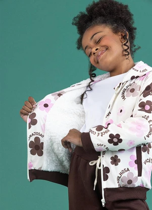 Soft Bonni - Conjunto Jaqueta e Calça Infantil Bege Happy - SOFT BONNI