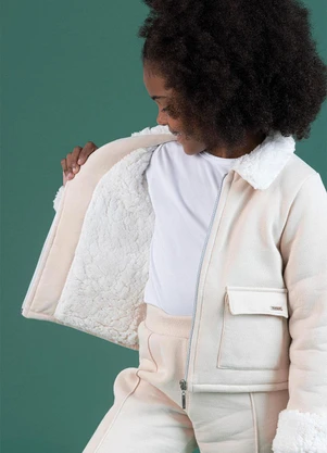 Soft Bonni - Conjunto Jaqueta e Calça Infantil Bege Névoa - SOFT BONNI