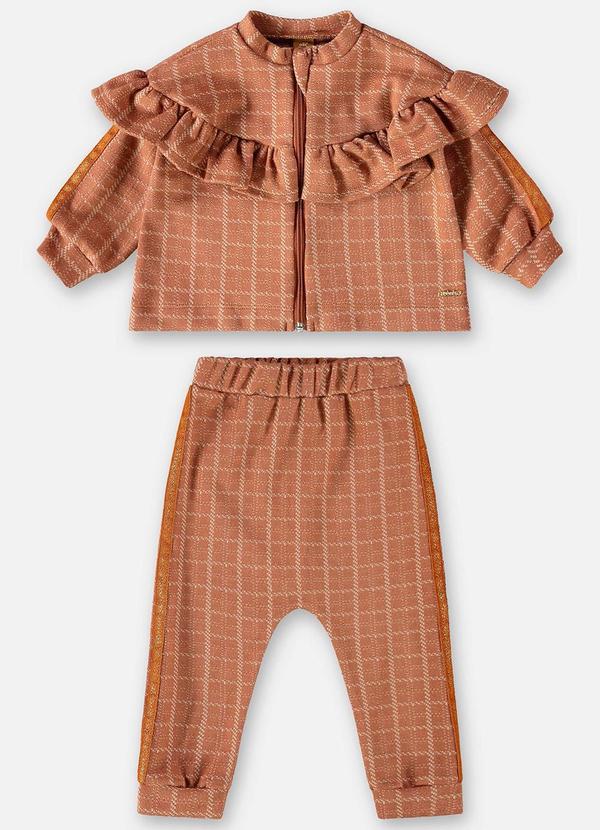 Up Baby - Conjunto Jaqueta e Calça Infantil Marrom