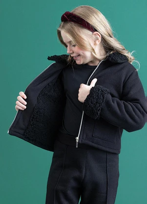 Soft Bonni - Conjunto Jaqueta e Calça Infantil Preto - SOFT BONNI