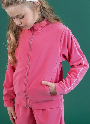Soft Bonni - Conjunto Jaqueta e Calça Infantil Rosa Flor - SOFT BONNI