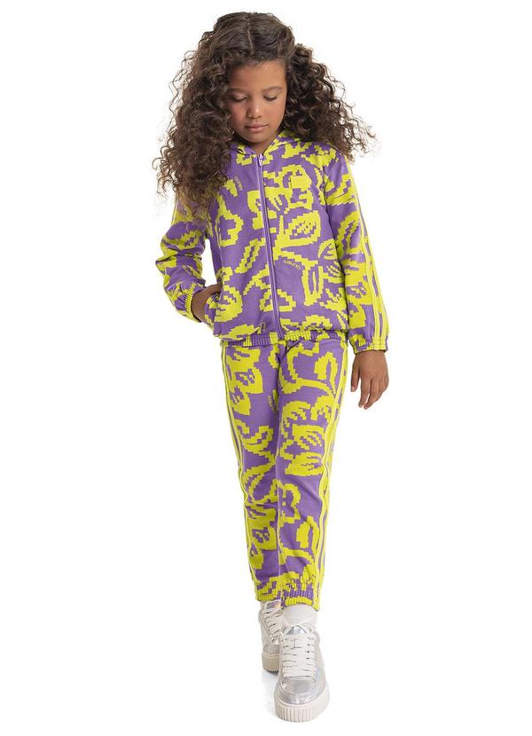 Quimby - Conjunto Jaqueta e Calça Infantil Roxo