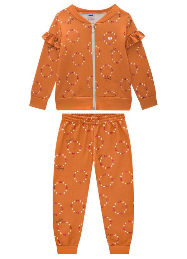 Marlan - Conjunto Jaqueta e Calça Joaninhas Marrom