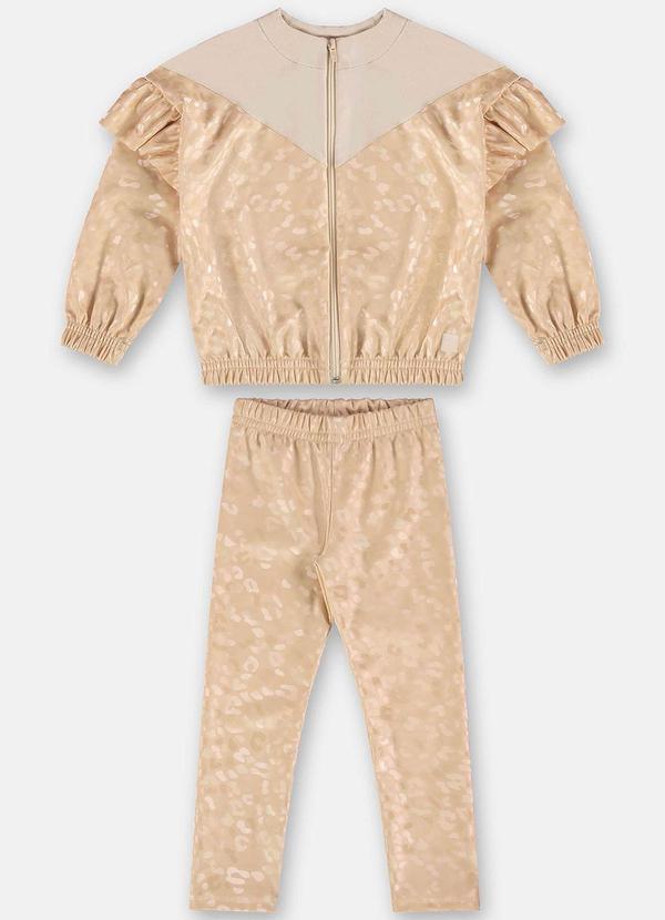 Up Baby - Conjunto Jaqueta e Calça Legging Bege 2
