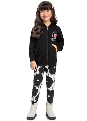 Bee Loop - Conjunto Jaqueta e Calça Legging Preto - BEE LOOP