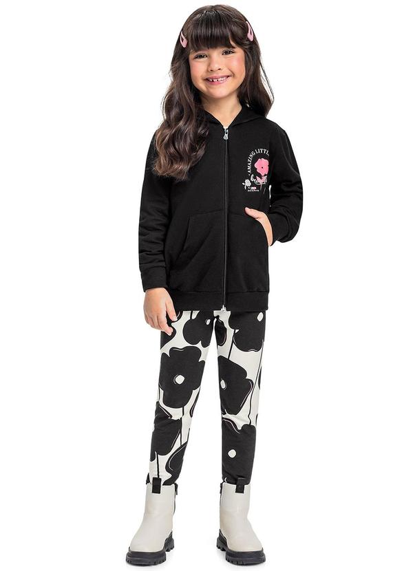 Bee Loop - Conjunto Jaqueta e Calça Legging Preto 1