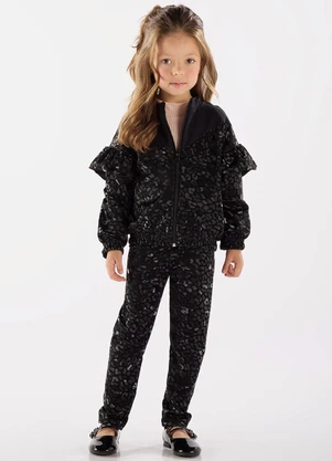 Up Baby - Conjunto Jaqueta e Calça Legging Preto - UP BABY