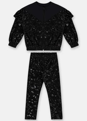 Up Baby - Conjunto Jaqueta e Calça Legging Preto - UP BABY