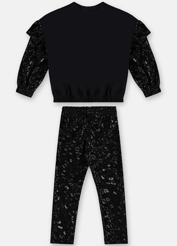 Up Baby - Conjunto Jaqueta e Calça Legging Preto 3