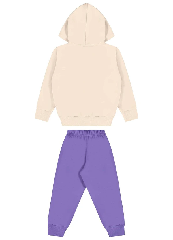 Bee Loop - Conjunto Jaqueta e Calça Menina Bege 2