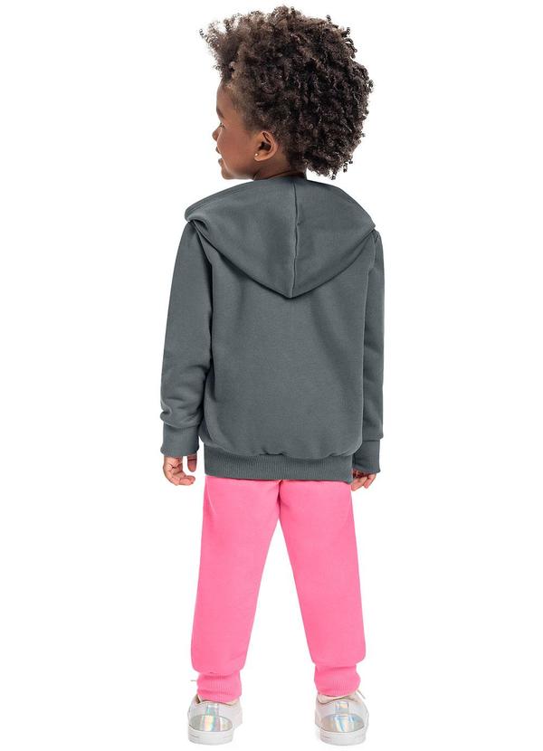 Bee Loop - Conjunto Jaqueta e Calça Menina Cinza 2