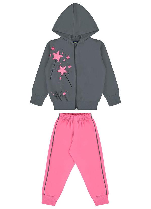 Bee Loop - Conjunto Jaqueta e Calça Menina Cinza 3